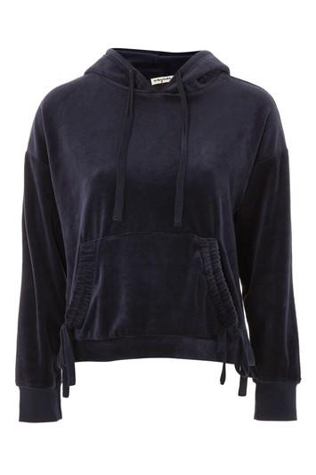 Topshop Diamante Velour Hoodie By Wayside
