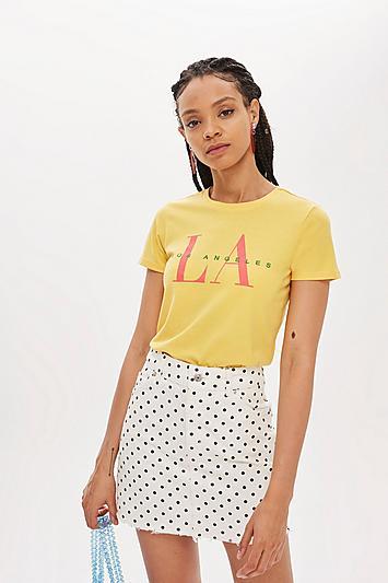 Topshop Petite 'la' T-shirt