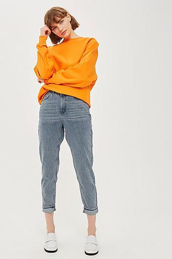 Topshop Charred Indigo Mom Jeans