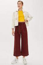 Topshop Contrast Stitch Utility Culottes