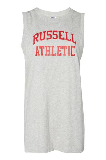 Topshop Logo Print Tank Top By Russell Athletic