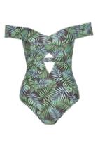 Topshop *fuller Bust Swimsuit By Wolf & Whistle
