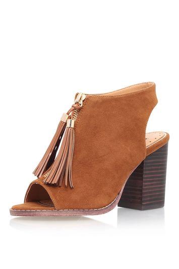 Topshop *saan Tan High Wedge Heel By Miss Kg