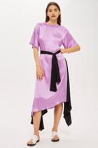 Topshop *elastic Neck Satin Maxi Dress By Boutique