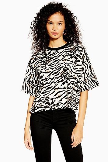 Topshop Tall Tiger Boxy T-shirt