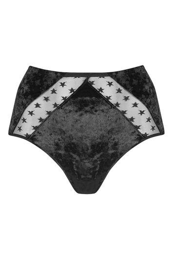 Topshop High Waisted Velvet Knickers