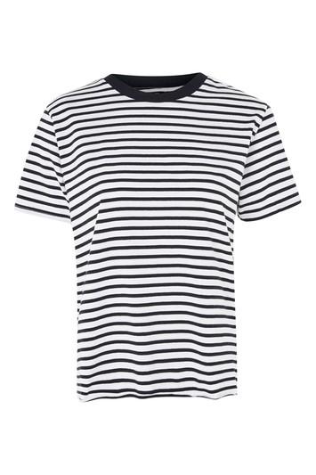 Topshop Petite Breton Stripe Jersey Top