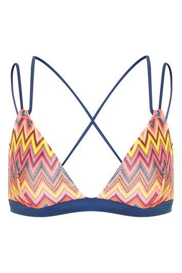 Topshop Strappy Zig Zag Triangle Bikini Top