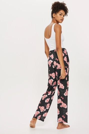 Topshop Rose Print Pants