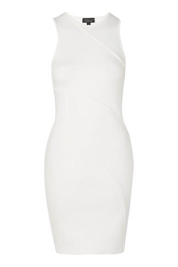 Topshop Fishnet Panel Mini Dress