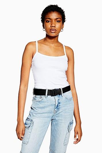 Topshop Longline Scallop Camisole Top