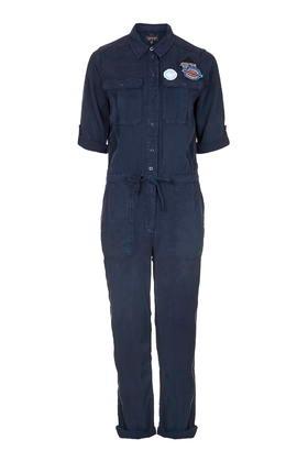 Topshop Badged Utility Boiler Suit