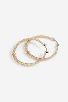 Topshop *diamond Cut Hoop Earrings