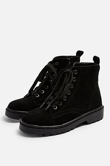 Topshop Bumble Leather Lace Up Boots