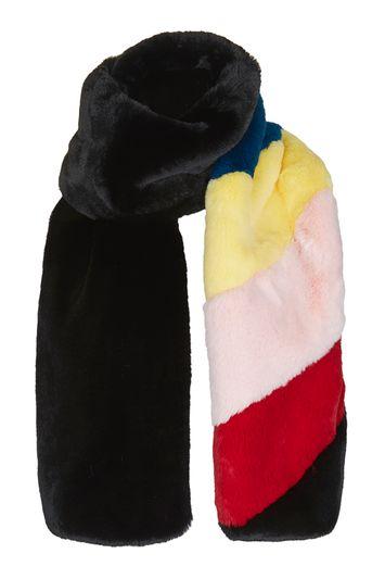 Topshop Rainbow Fur Scarf
