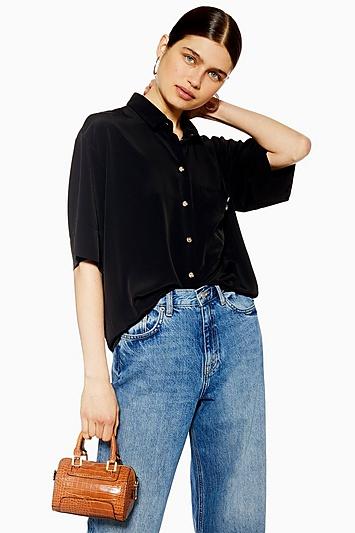 Topshop Short Sleeve Bowler Shirt