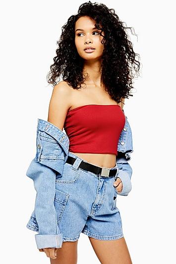 Topshop Ribbed Bandeau