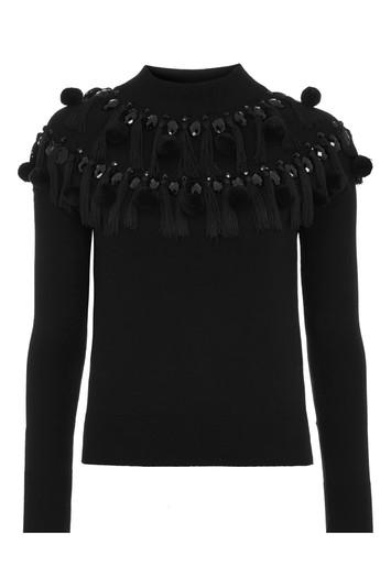 Topshop Pom Pom Tassel Jumper