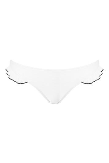 Topshop Rib Frill Bikini Bottoms