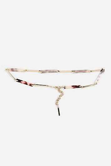 Topshop Tortoiseshell Bar Chain Belt