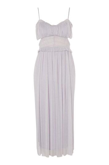 Topshop Side Cut Out Tulle Midi Dress