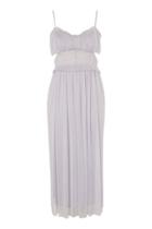 Topshop Side Cut Out Tulle Midi Dress