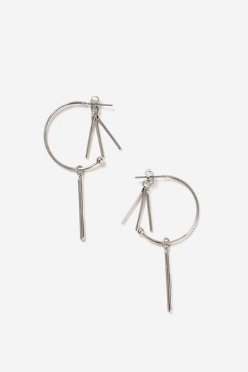 Topshop Drop Stick Hoop Earrings