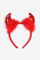 Topshop *halloween Glitter Devil Horn Headband