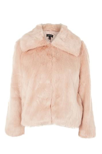Topshop Tall Lux Faux Fur Jacket