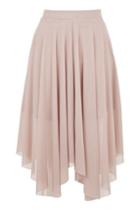 Topshop Tulle Asymmetrical Midi Skirt