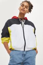 Topshop Petite Colour Block Windbreaker Jacket