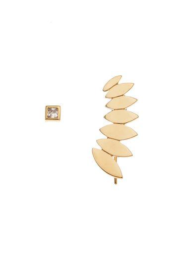 Topshop *curved Cuff Stud Earrings By Orelia