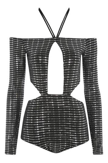 Topshop *off The Shoulder Disco Top By Jaded London