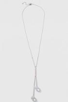Topshop Stick And Ball Drop Lariat Necklace