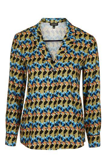Topshop Printed Pyjama Style Shirt