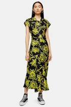 *silk Floral Printed Knot Dress By Topshop Boutique