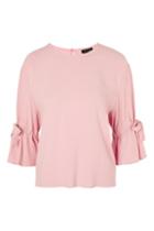 Topshop Tie Sleeve Casual T-shirt
