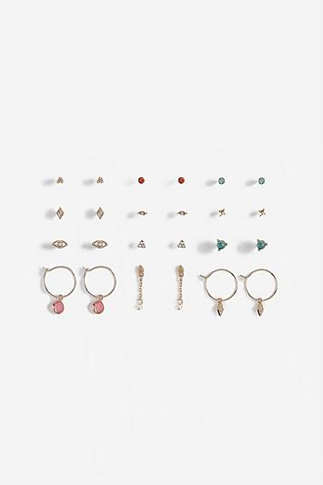 Topshop 12 Pack Holiday Crush Themed Earrings