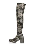 Topshop Cupid Camouflage Hi Leg Boots