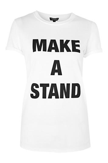 Topshop 'make A Stand' Motif T-shirt
