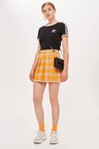 Topshop Summer Check Kilt Mini Skirt