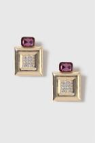 Topshop Chunky Square Clip-on Earrings