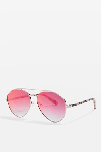 Topshop Premium Acetate Aviator Sunglasses