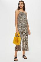 Topshop Petite Leopard Print Jumpsuit