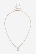 Topshop *mixed Stone D Initial Ditsy Necklace