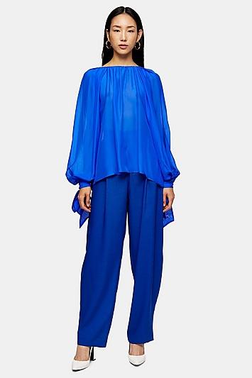 *cobalt Blue Peg Trousers By Topshop Boutique