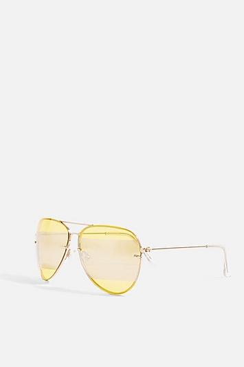 Topshop Stripe Lens Arnie Sunglasses