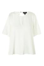 Topshop Petite Bubble Keyhole Top