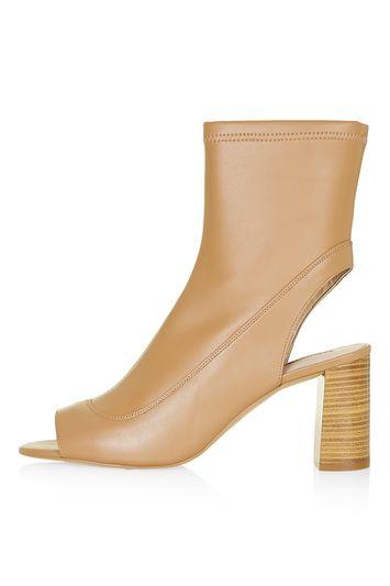 Topshop Melon Ankle Peep-toe Boots