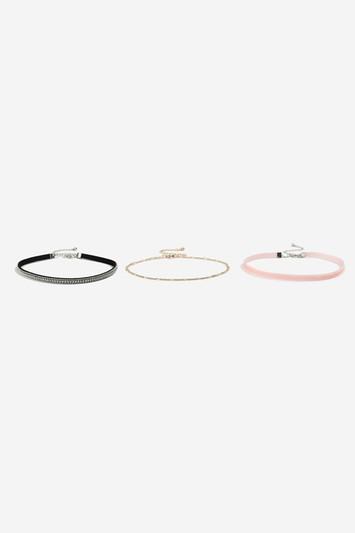 Topshop Embellished Layer Choker Necklace Pack